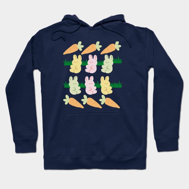 Easter Bunnies & Carrots Hoodie by AlmostMaybeNever